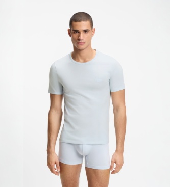 BOSS Set 3 T-Shirts Classic blau, weiß
