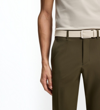 BOSS Ceinture tressée avec boucle couleur beige