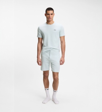 BOSS Light blue waffle shorts