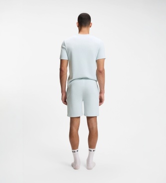BOSS Light blue waffle shorts