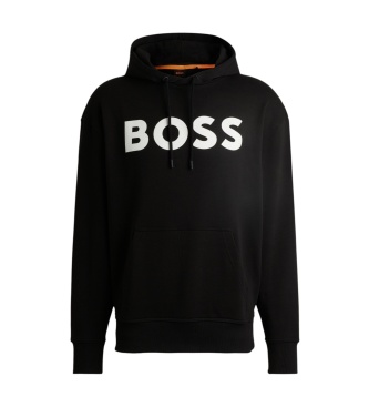 BOSS Bluza z kapturem Webasic czarna