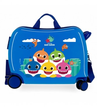 Joumma Bags Baby Shark Happy Family Suitcase blue -38 x50x20cm