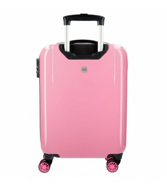 Movom Valise Never Stop Blanc, Rose -38x55x20cm