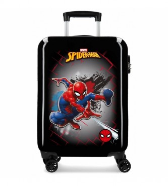 Joumma Bags Torba kabinowa Spiderman Red czarna sztywna czarna -38x55x20cm