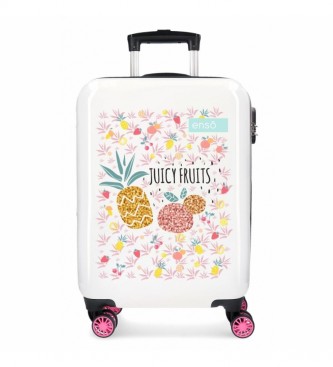 Enso Juicy Fruits Hard Suitcase Wit, Roze -38x55x20cm