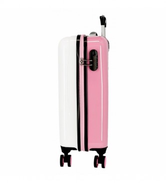 Enso Juicy Fruits Valise rigide blanche, rose -38x55x20cm