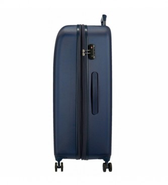 Movom Grande valise Movom Riga Rigide bleu marine -56x80x29cm