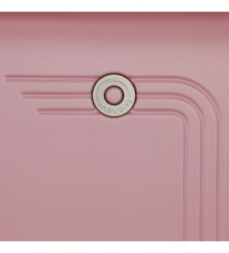 Movom Conjunto de malas Movom Riga Riga de face dura rosa -40x55x20/49x70x27cm