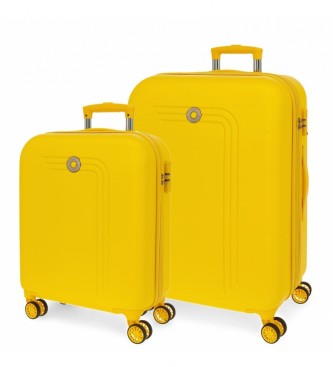 Movom Juego de maletas rígidas Movom Riga amarillo  -40x55x20/49x70x27cm-