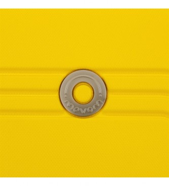 Movom Conjunto de malas Movom Riga de face dura amarela -40x55x20/49x70x27cm