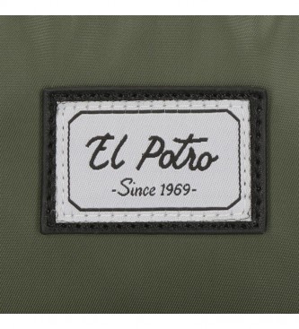 El Potro Porte-documents El Potro Pipe double compartiment 15,6 pouces vert -41x30x10cm