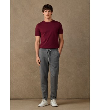 Hackett London T-shirt H Small Logo bordeaux