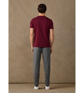 Hackett London T-shirt H Small Logo bordeaux