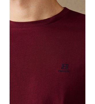 Hackett London T-shirt H Small Logo bordeaux