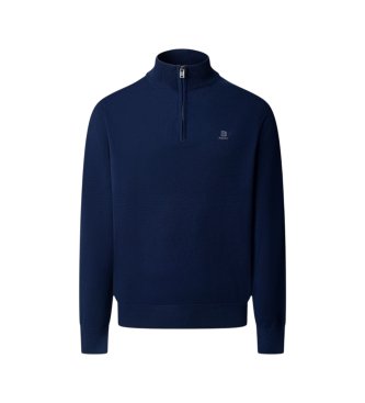 Hackett London Maglione con zip Hrtg Cotton H Hzip blu navy