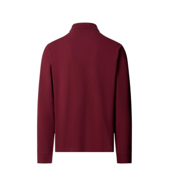Hackett London Heritage H Small Logo burgundy long-sleeve polo shirt