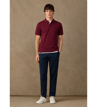 Hackett London Burgundy H Logo Polo