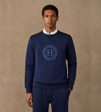 Hackett London Sweat H Crew bleu marine