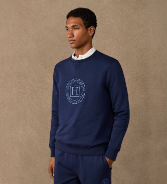 Hackett London Sweat H Crew bleu marine