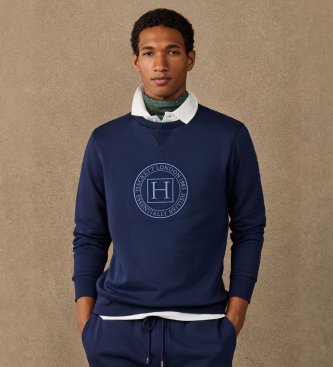 Hackett London Sweat H Crew bleu marine