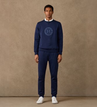 Hackett London Sweat H Crew bleu marine