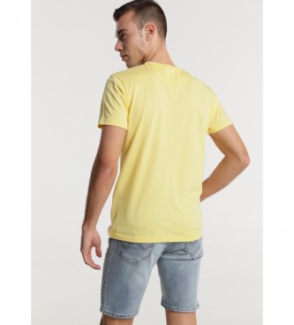 Six Valves Camiseta de folhas de palmeira amarela