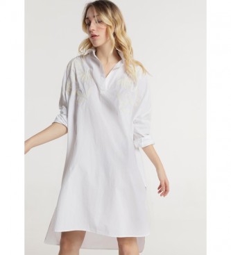 Victorio & Lucchino, V&L Wide Cut Dress Embroidery white