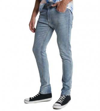 Six Valves Donkerblauwe denim jeans