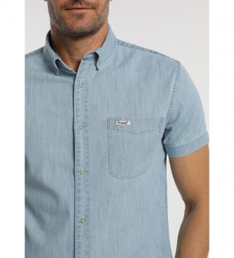 Bendorff Denim Shirt Short Sleeve Pockets blue