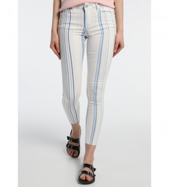 Lois Jeans Pantaloni a righe -Coty Tob-Kirbi bianco sporco, multicolore