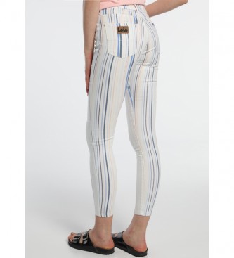 Lois Jeans Pantaloni a righe -Coty Tob-Kirbi bianco sporco, multicolore