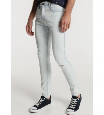 Six Valves Jeans Strappati Extra Bleach azzurro