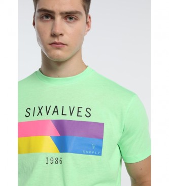 Six Valves T-shirt graphique vert