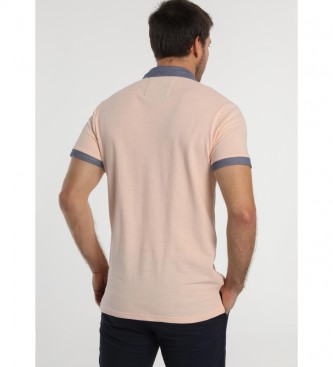 Bendorff Short Sleeve Polo Short Sleeve Neck Slub Pique pink