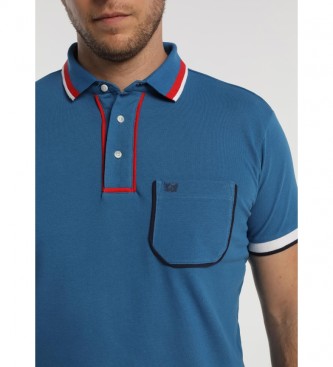 Bendorff Camisa Polo de manga curta em contraste com Bolsos Azuis