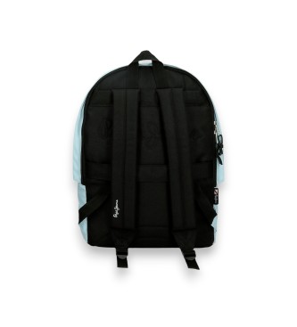 Pepe Jeans Zaino Aris Double Zip Azzurro Chiaro