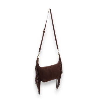 Pepe Jeans Bandolera de piel Roxie Horizon marrón oscuro