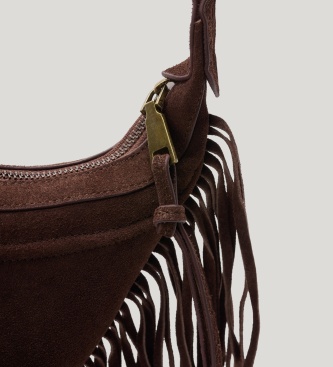 Pepe Jeans Bandolera de piel Roxie Horizon marrón oscuro