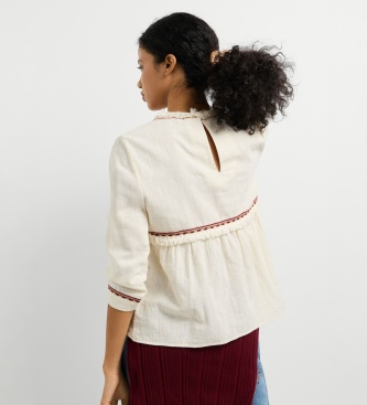 Pepe Jeans Graciela bluse hvid