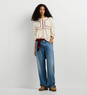 Pepe Jeans Graciela bluse hvid