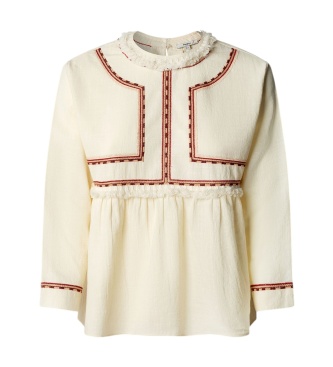 Pepe Jeans Graciela bluse hvid