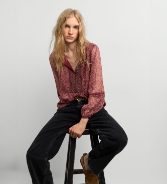 Pepe Jeans Hista bluse rød