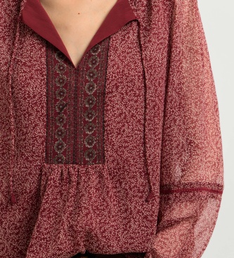 Pepe Jeans Hista bluse rød