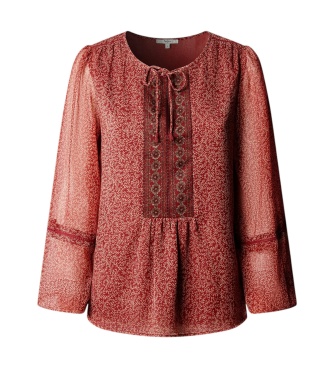 Pepe Jeans Hista bluse rød