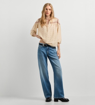 Pepe Jeans Jaila bluse knækket hvid