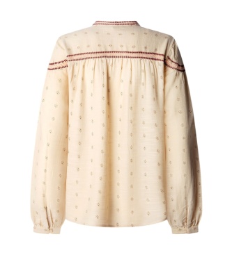 Pepe Jeans Jaila bluse knækket hvid