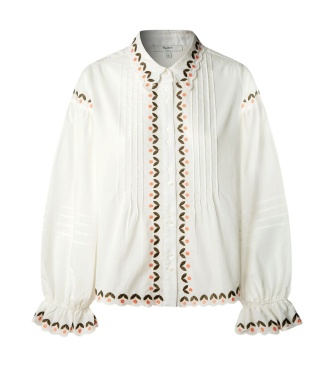 Pepe Jeans Jenifer bluse knækket hvid