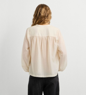 Pepe Jeans Jennias bluse, råhvid