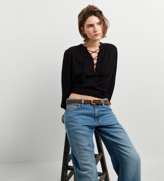 Pepe Jeans Julianna bluse sort