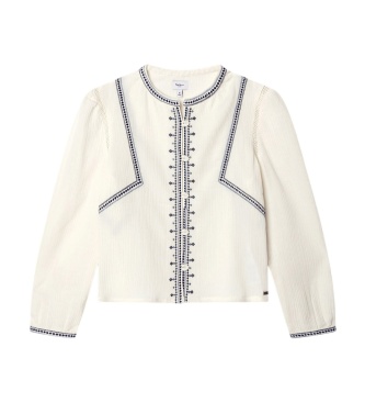 Pepe Jeans Blusa Nevya branco sujo